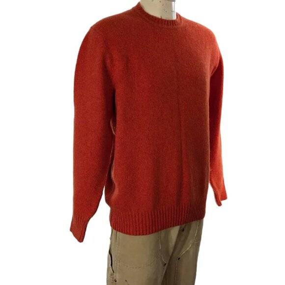 VTG Valentino Jeans Burnt Orange Virgin Wool Sweater Sz XL Italy EUC - Picture 3 of 5